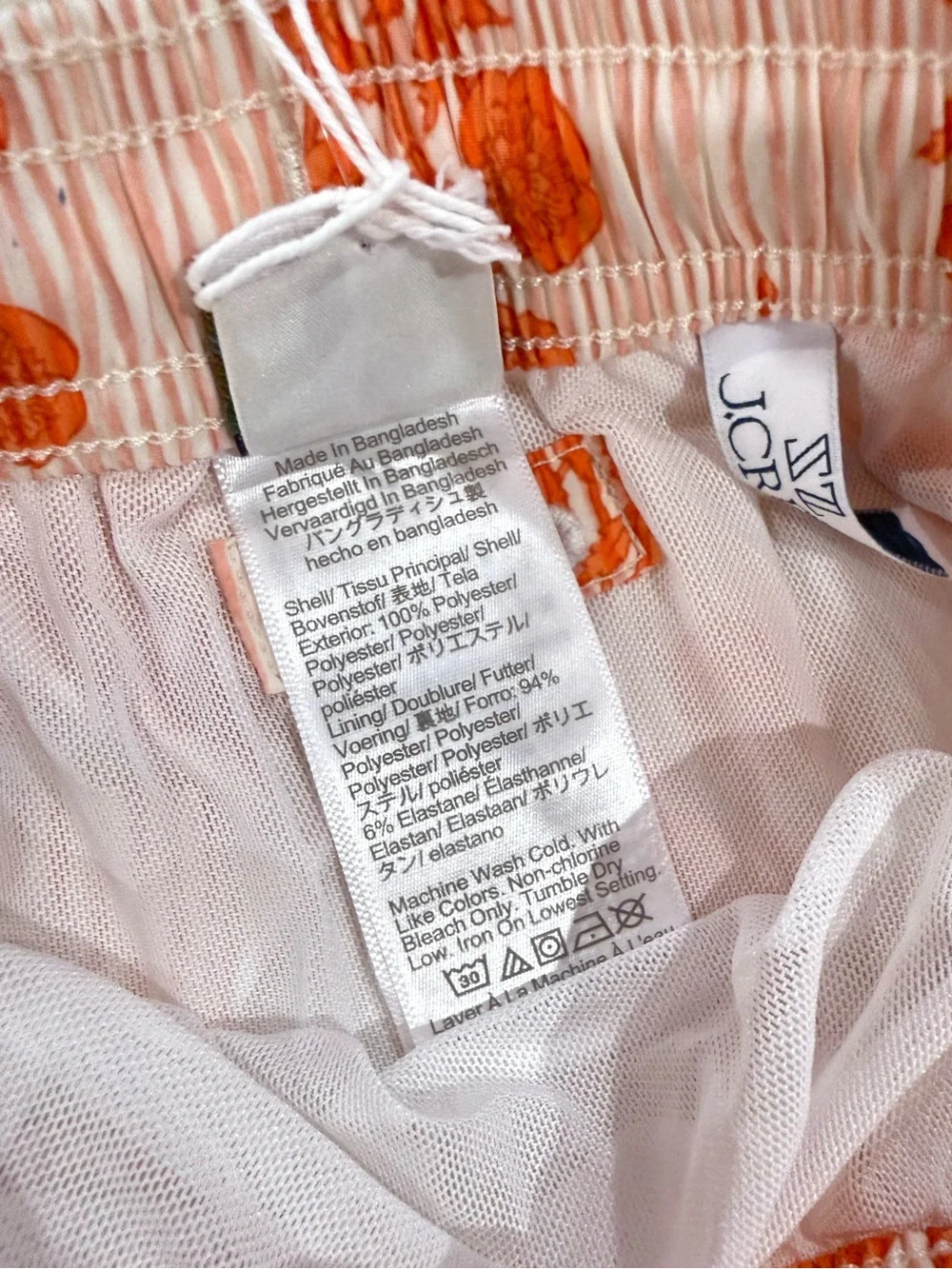 NWT Crewcuts x SZ Blockprints Orange Textile Swim Trunks